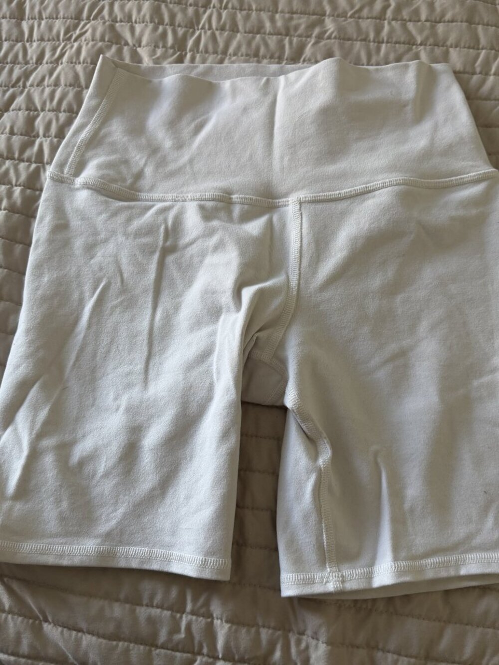 Alo High Waist Biker Shorts Bone